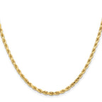 Leslie's 14K White Gold 3.25mm Diamond-Cut Rope Chain - Image 2