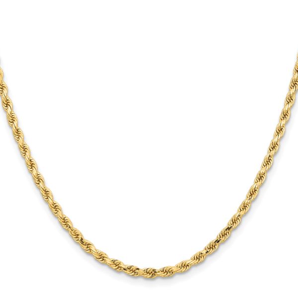 Leslie's 14K White Gold 3.25mm Diamond-Cut Rope Chain - Image 2