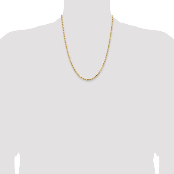 Leslie's 14K White Gold 3.25mm Diamond-Cut Rope Chain - Image 4