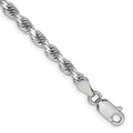 Leslie's 14K White Gold 3.25mm Diamond-Cut Rope Chain