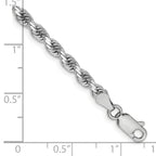 Leslie's 14K White Gold 3.25mm Diamond-Cut Rope Chain - Image 2