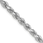 Leslie's 14K White Gold 3.5mm Diamond-Cut Rope Chain