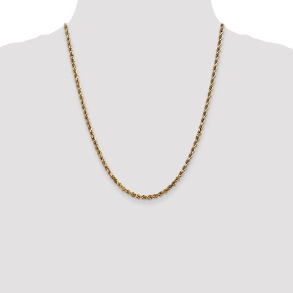 Leslie's 14K White Gold 3.5mm Diamond-Cut Rope Chain - Image 4