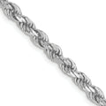 Leslie's 14K White Gold 3.5mm Diamond-Cut Rope Chain