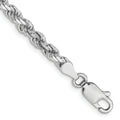 Leslie's 14K White Gold 3.5mm Diamond-Cut Rope Chain