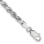Leslie's 14K White Gold 3.5mm Diamond-Cut Rope Chain