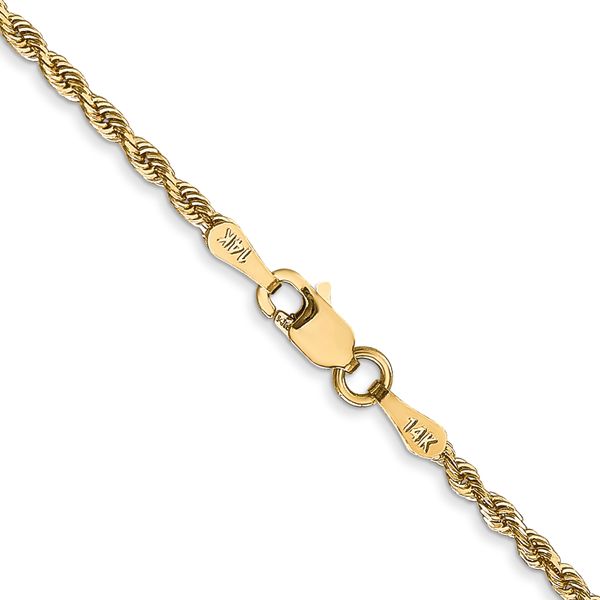 Leslie's 14k 2.00mm Diamond-Cut Lightweight Rope Chain - Image 3