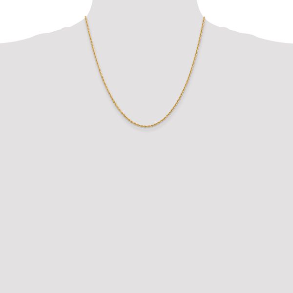 Leslie's 14k 2.00mm Diamond-Cut Lightweight Rope Chain - Image 4