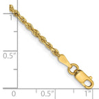 Leslie's 14k 2.00mm Diamond-Cut Lightweight Rope Chain - Image 2