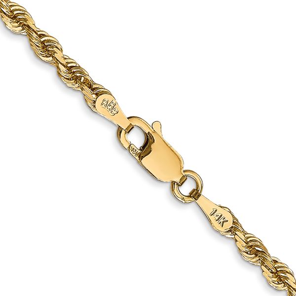 Leslie's 14k 3.0mm Diamond-Cut Lightweight Rope Chain - Image 3