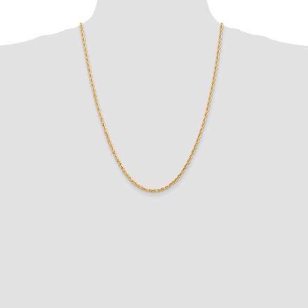 Leslie's 14k 3.0mm Diamond-Cut Lightweight Rope Chain - Image 4