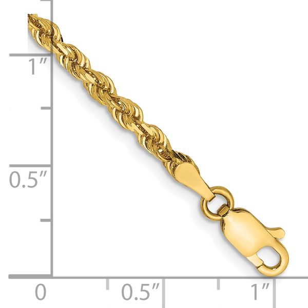 Leslie's 14k 3.0mm Diamond-Cut Lightweight Rope Chain - Image 2