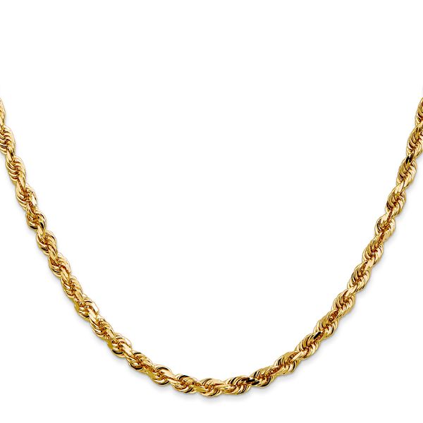 Leslie's 14k 4mm Diamond-Cut Lightweight Rope Chain - Image 2
