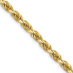 Leslie's 14k 4mm Diamond-Cut Lightweight Rope Chain