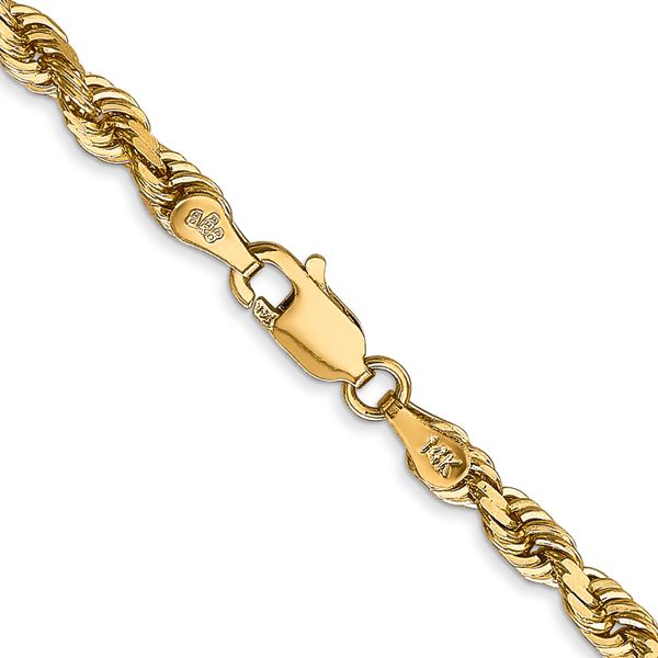 Leslie's 14k 4mm Diamond-Cut Lightweight Rope Chain - Image 3