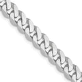 Leslie's 14k White Gold 5.75mm Flat Beveled Curb Chain