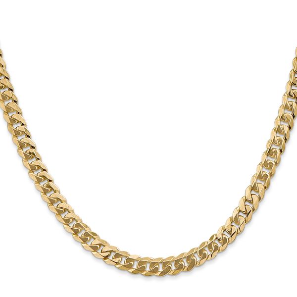Leslie's 14k White Gold 5.75mm Flat Beveled Curb Chain - Image 2