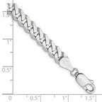 Leslie's 14k White Gold 5.75mm Flat Beveled Curb Chain - Image 2