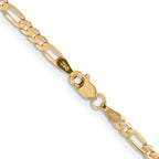 Leslie's 14k 3mm Concave Open Figaro Chain - Image 3