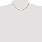 Leslie's 14k 3mm Concave Open Figaro Chain - Image 4