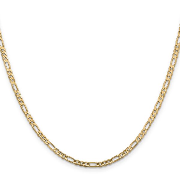 Leslie's 14k 3mm Concave Open Figaro Chain - Image 2