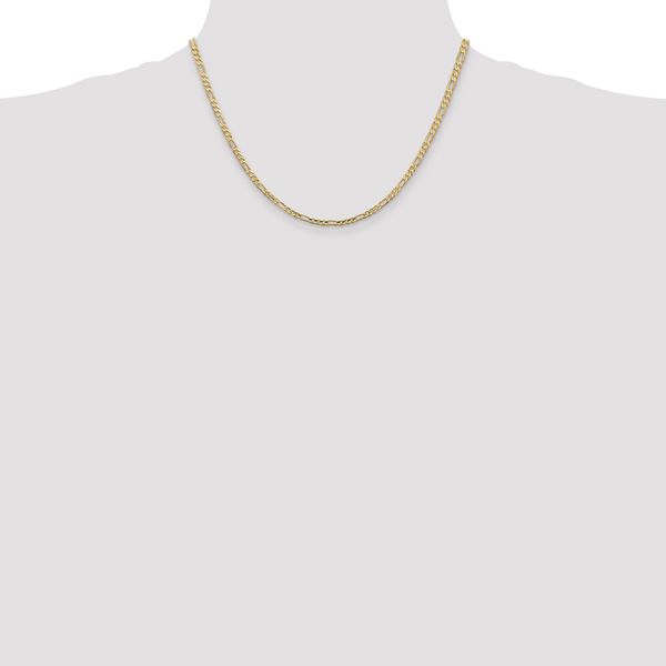 Leslie's 14k 3mm Concave Open Figaro Chain - Image 4
