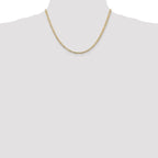 Leslie's 14k 3mm Concave Open Figaro Chain - Image 4