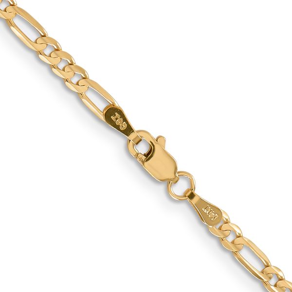 Leslie's 14k 3mm Concave Open Figaro Chain - Image 3
