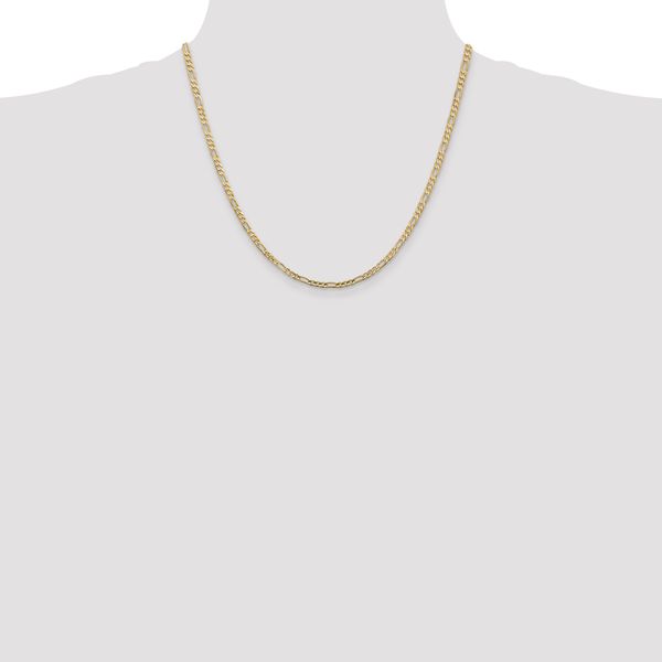 Leslie's 14k 3mm Concave Open Figaro Chain - Image 4