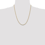 Leslie's 14k 3mm Concave Open Figaro Chain - Image 4