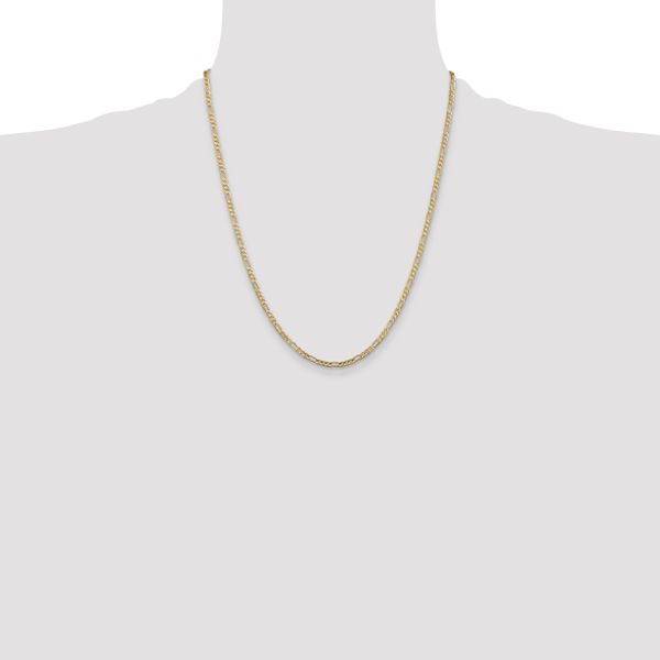 Leslie's 14k 3mm Concave Open Figaro Chain - Image 4