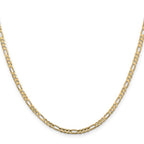 Leslie's 14k 3mm Concave Open Figaro Chain - Image 2