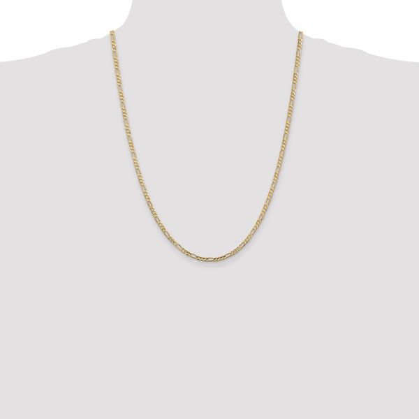 Leslie's 14k 3mm Concave Open Figaro Chain - Image 4