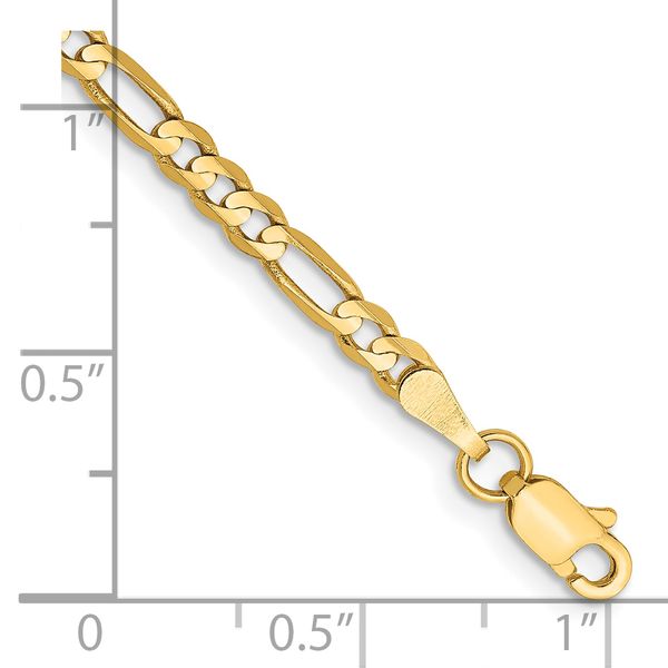 Leslie's 14k 3mm Concave Open Figaro Chain - Image 2