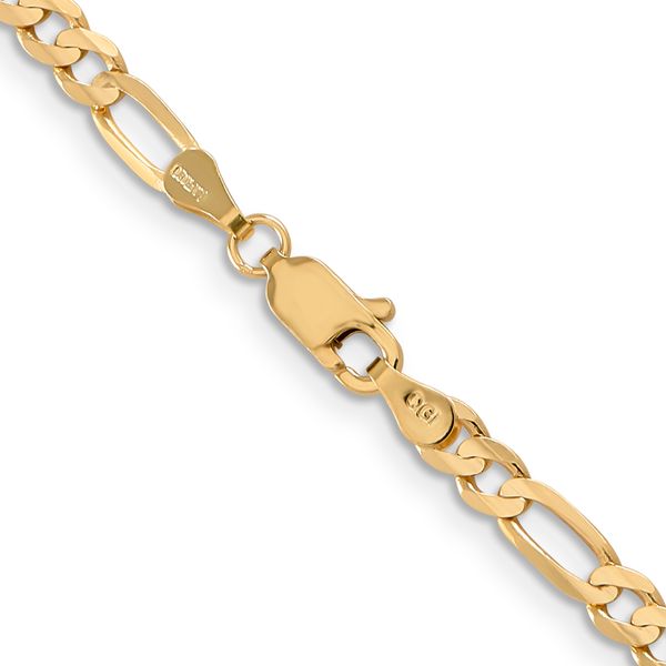 Leslie's 14k 4mm Concave Open Figaro Chain - Image 3