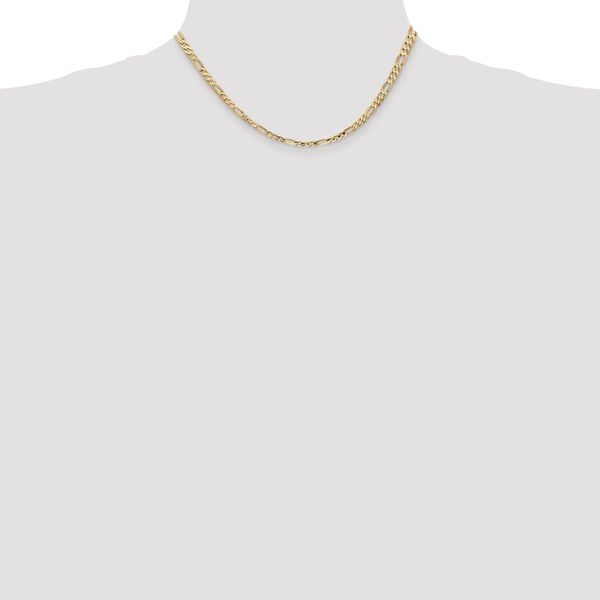 Leslie's 14k 4mm Concave Open Figaro Chain - Image 4