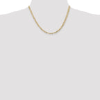 Leslie's 14k 4mm Concave Open Figaro Chain - Image 4