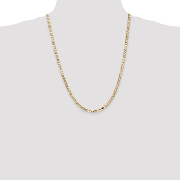 Leslie's 14k 4mm Concave Open Figaro Chain - Image 4