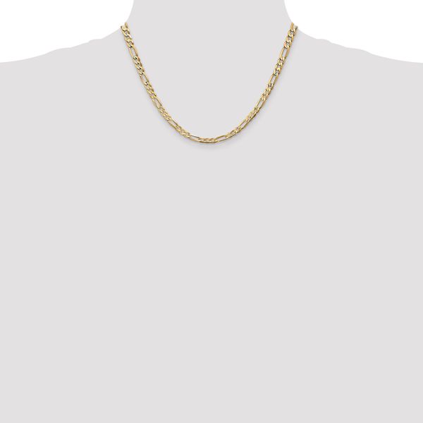 Leslie's 14k 4.5mm Concave Open Figaro Chain - Image 4