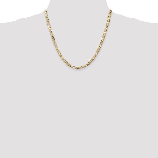 Leslie's 14k 4.5mm Concave Open Figaro Chain - Image 4