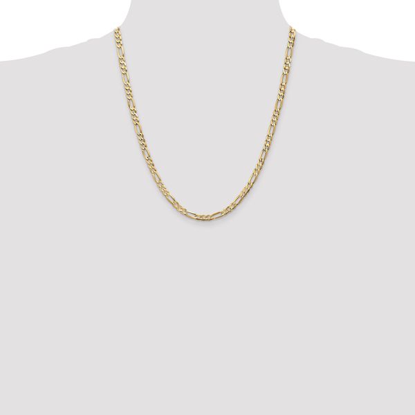 Leslie's 14k 4.5mm Concave Open Figaro Chain - Image 4