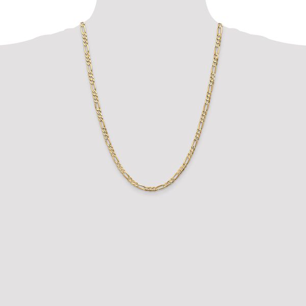 Leslie's 14k 4.5mm Concave Open Figaro Chain - Image 4