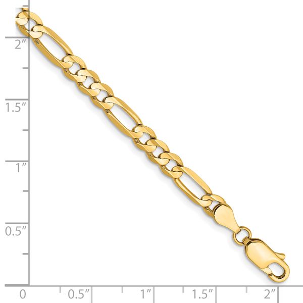 Leslie's 14k 4.5mm Concave Open Figaro Chain - Image 2