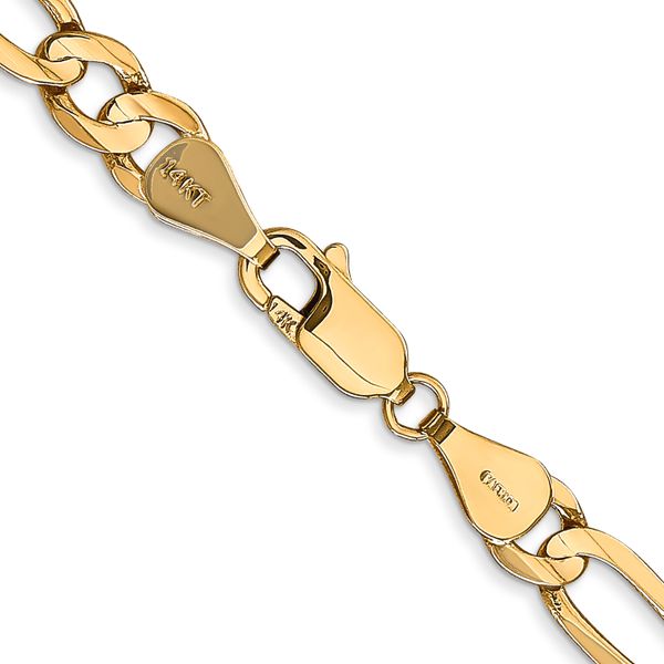 Leslie's 14k 5.5mm Concave Open Figaro Chain - Image 3