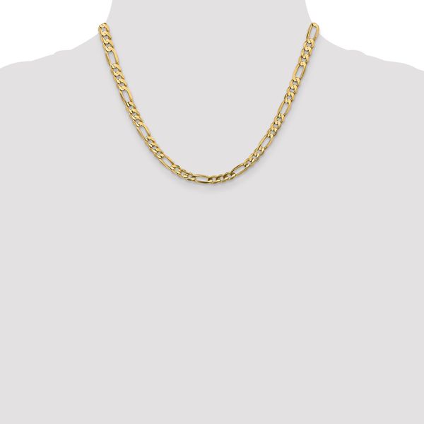Leslie's 14k 5.5mm Concave Open Figaro Chain - Image 4