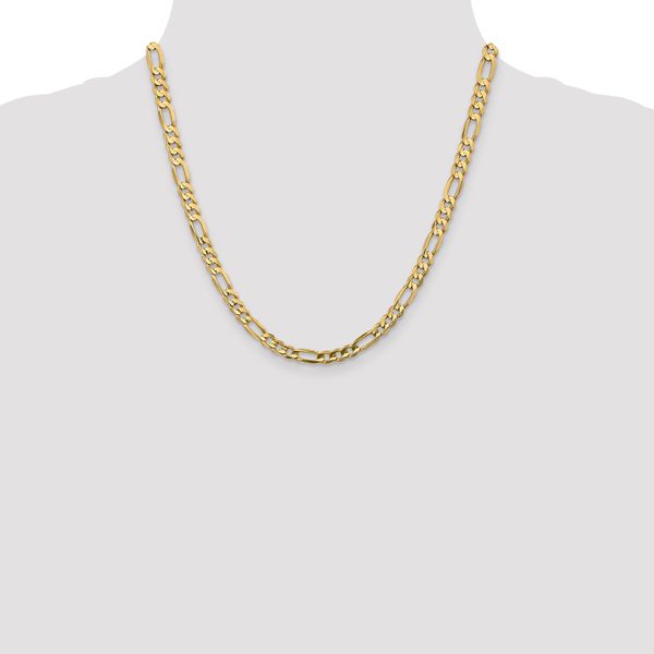 Leslie's 14k 5.5mm Concave Open Figaro Chain - Image 4