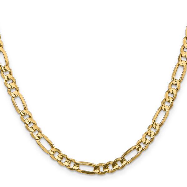 Leslie's 14k 5.5mm Concave Open Figaro Chain - Image 2