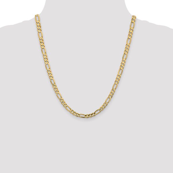 Leslie's 14k 5.5mm Concave Open Figaro Chain - Image 4