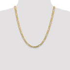 Leslie's 14k 5.5mm Concave Open Figaro Chain - Image 4