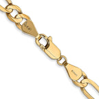 Leslie's 14k 5.5mm Concave Open Figaro Chain - Image 3